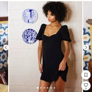 STONE COLD FOX Gogo Dress with Puff Sleeves